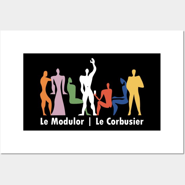 Le Corbusier Modulor Colourful Party Wall Art by SLGA Designs